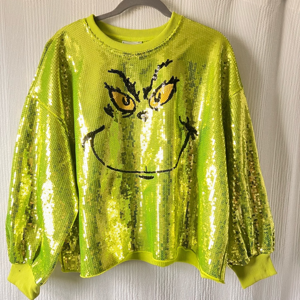 Queen of Sparkles Grinch Sweater